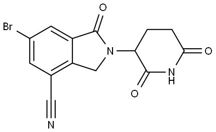 6-bromo-2-(2,6-dioxopiperidin-3-yl)-1-oxoisoindoline-4-carbonitrile Structure