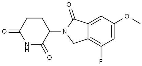 3-(4-fluoro-6-methoxy-1-oxoisoindolin-2-yl)piperidine-2,6-dione Structure