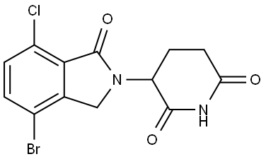 3-(4-bromo-7-chloro-1-oxoisoindolin-2-yl)piperidine-2,6-dione 구조식 이미지