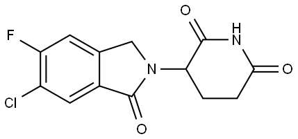 3-(6-chloro-5-fluoro-1-oxoisoindolin-2-yl)piperidine-2,6-dione Structure