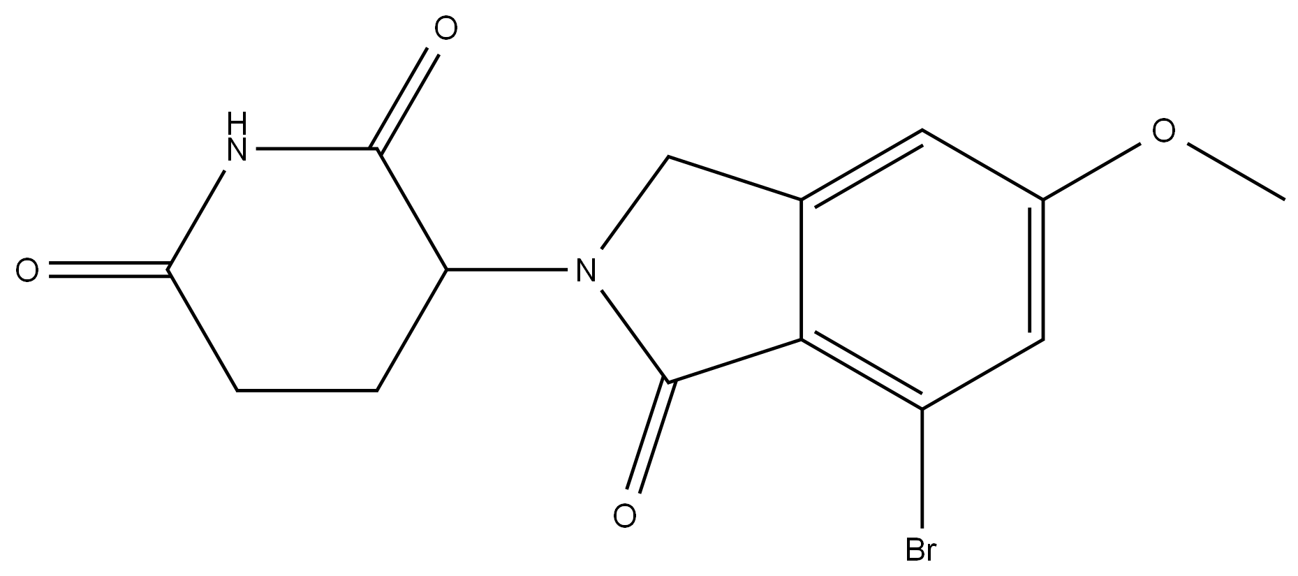 3-(7-bromo-5-methoxy-1-oxoisoindolin-2-yl)piperidine-2,6-dione Structure