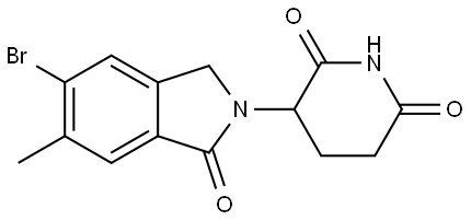 3-(5-bromo-6-methyl-1-oxoisoindolin-2-yl)piperidine-2,6-dione Structure