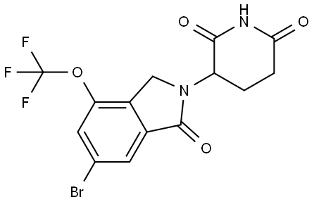 3-(6-bromo-1-oxo-4-(trifluoromethoxy)isoindolin-2-yl)piperidine-2,6-dione 구조식 이미지