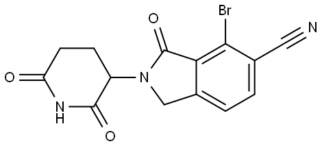 4-bromo-2-(2,6-dioxopiperidin-3-yl)-3-oxoisoindoline-5-carbonitrile 구조식 이미지