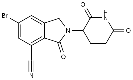 6-bromo-2-(2,6-dioxopiperidin-3-yl)-3-oxoisoindoline-4-carbonitrile Structure