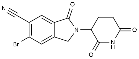 6-bromo-2-(2,6-dioxopiperidin-3-yl)-3-oxoisoindoline-5-carbonitrile Structure