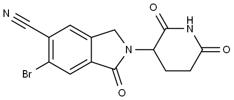 6-bromo-2-(2,6-dioxopiperidin-3-yl)-1-oxoisoindoline-5-carbonitrile Structure