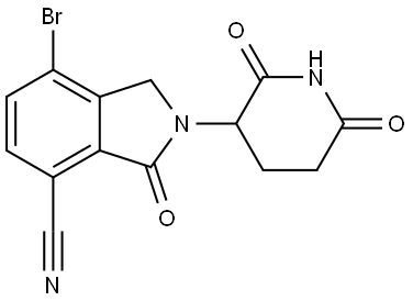7-bromo-2-(2,6-dioxopiperidin-3-yl)-3-oxoisoindoline-4-carbonitrile Structure