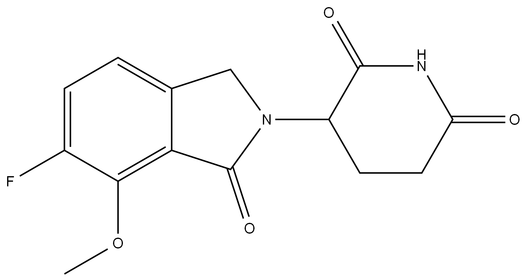 3-(6-fluoro-7-methoxy-1-oxoisoindolin-2-yl)piperidine-2,6-dione Structure