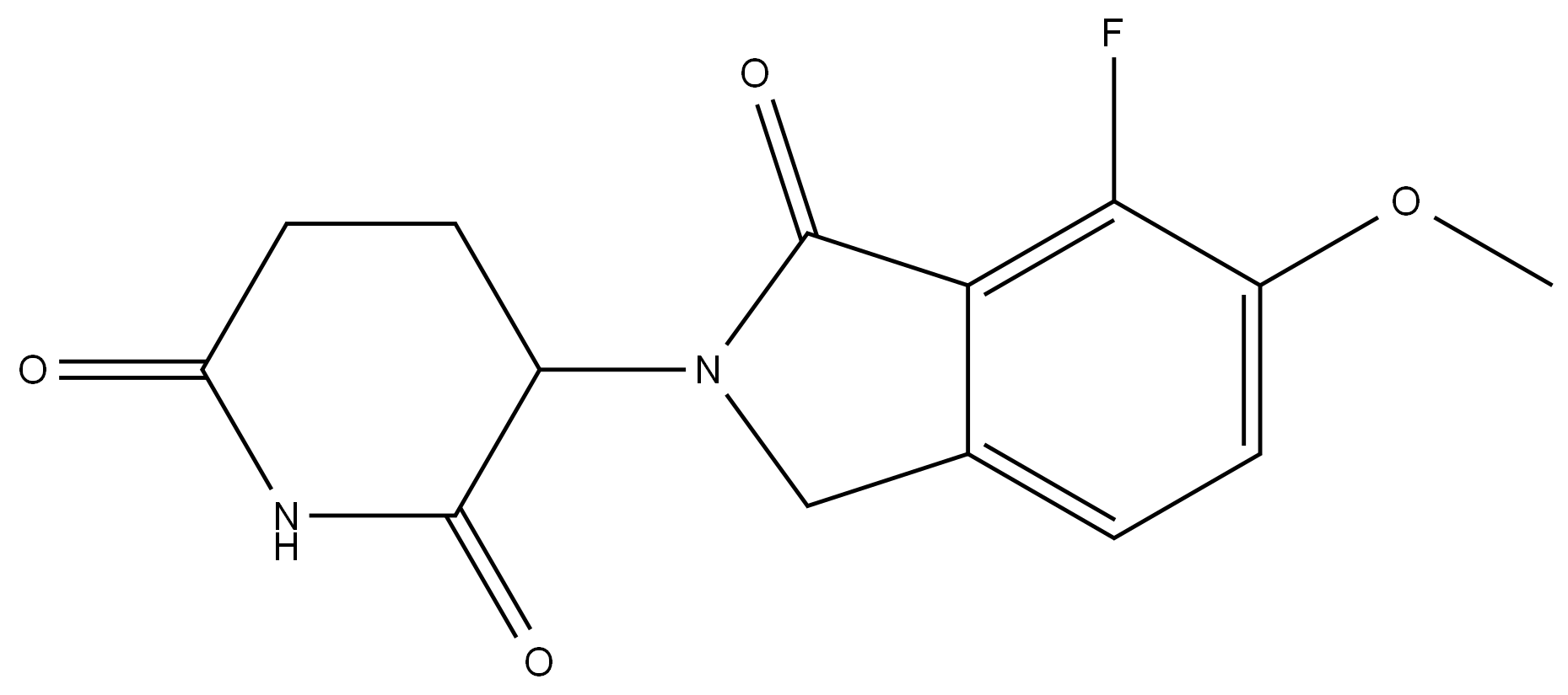 3-(7-fluoro-6-methoxy-1-oxoisoindolin-2-yl)piperidine-2,6-dione Structure