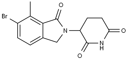 3-(6-bromo-7-methyl-1-oxoisoindolin-2-yl)piperidine-2,6-dione Structure
