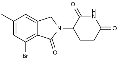 3-(7-bromo-5-methyl-1-oxoisoindolin-2-yl)piperidine-2,6-dione Structure