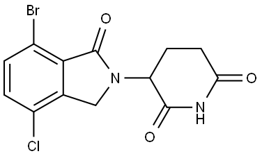 3-(7-bromo-4-chloro-1-oxoisoindolin-2-yl)piperidine-2,6-dione Structure