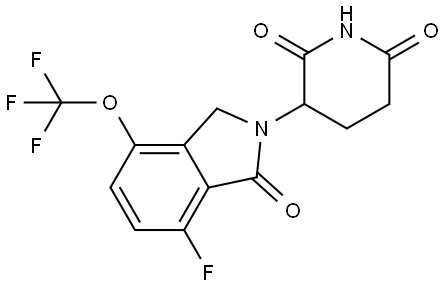 3-(7-fluoro-1-oxo-4-(trifluoromethoxy)isoindolin-2-yl)piperidine-2,6-dione Structure