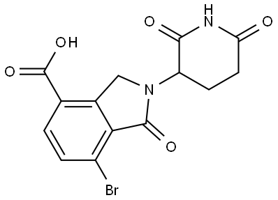 7-bromo-2-(2,6-dioxopiperidin-3-yl)-1-oxoisoindoline-4-carboxylic acid Structure