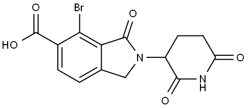 4-bromo-2-(2,6-dioxopiperidin-3-yl)-3-oxoisoindoline-5-carboxylic acid Structure