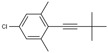 5-Chloro-2-(3,3-dimethyl-1-butyn-1-yl)-1,3-dimethylbenzene Structure