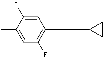 1-(2-Cyclopropylethynyl)-2,5-difluoro-4-methylbenzene Structure