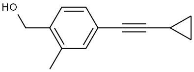 4-(2-Cyclopropylethynyl)-2-methylbenzenemethanol Structure