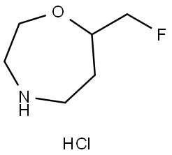 1,4-Oxazepine, 7-(fluoromethyl)hexahydro-, hydrochloride (1:1) Structure