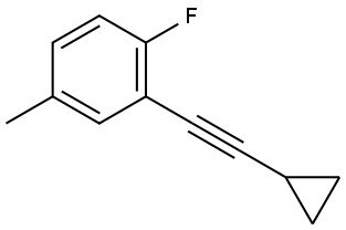 2-(2-Cyclopropylethynyl)-1-fluoro-4-methylbenzene Structure