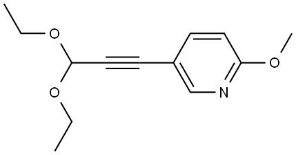 5-(3,3-Diethoxy-1-propyn-1-yl)-2-methoxypyridine Structure