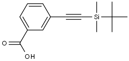 3-[2-[(1,1-Dimethylethyl)dimethylsilyl]ethynyl]benzoic acid Structure