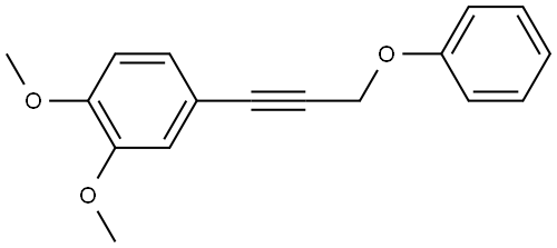 1,2-Dimethoxy-4-(3-phenoxy-1-propyn-1-yl)benzene Structure