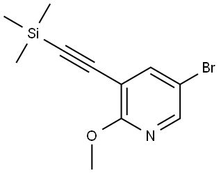 5-bromo-2-methoxy-3-((trimethylsilyl)ethynyl)pyridine Structure