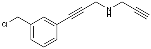 3-(3-(chloromethyl)phenyl)-N-(prop-2-yn-1-yl)prop-2-yn-1-amine Structure