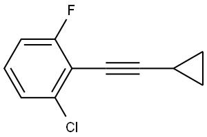 1-Chloro-2-(2-cyclopropylethynyl)-3-fluorobenzene Structure