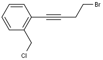 1-(4-bromobut-1-yn-1-yl)-2-(chloromethyl)benzene Structure