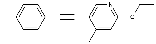 2-Ethoxy-4-methyl-5-[2-(4-methylphenyl)ethynyl]pyridine Structure