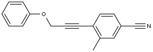 3-Methyl-4-(3-phenoxy-1-propyn-1-yl)benzonitrile Structure