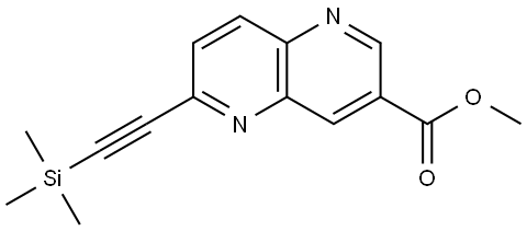 methyl 6-((trimethylsilyl)ethynyl)-1,5-naphthyridine-3-carboxylate Structure