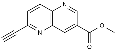 methyl 6-ethynyl-1,5-naphthyridine-3-carboxylate Structure