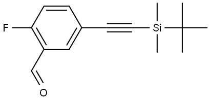 5-[2-[(1,1-Dimethylethyl)dimethylsilyl]ethynyl]-2-fluorobenzaldehyde Structure