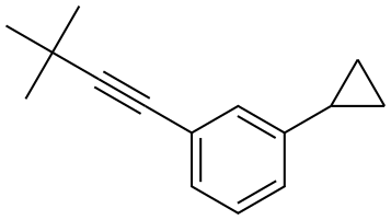 1-Cyclopropyl-3-(3,3-dimethyl-1-butyn-1-yl)benzene Structure