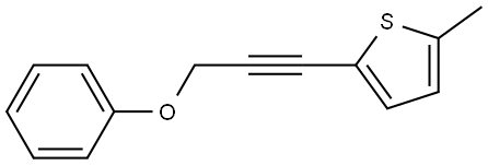 2-Methyl-5-(3-phenoxy-1-propyn-1-yl)thiophene Structure