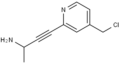 4-(4-(chloromethyl)pyridin-2-yl)but-3-yn-2-amine Structure