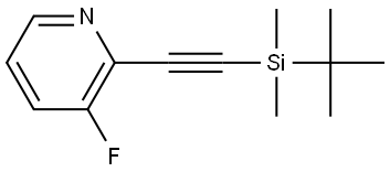 2-[2-[(1,1-Dimethylethyl)dimethylsilyl]ethynyl]-3-fluoropyridine Structure