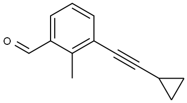 3-(2-Cyclopropylethynyl)-2-methylbenzaldehyde Structure