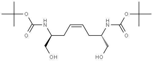 ((((2S2S,,7S7S,,ZZ))-1,81,8-dihydroxyoctanedihydroxyoct-44-enene-2,72,7-diyldiyl))di-tert-butyldiabamate Ester di-tert-butyl dicarbamate Structure