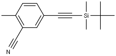 5-[2-[(1,1-Dimethylethyl)dimethylsilyl]ethynyl]-2-methylbenzonitrile Structure