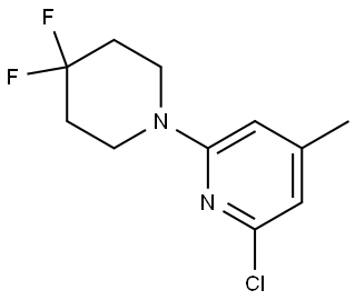 2-Chloro-6-(4,4-difluoro-1-piperidinyl)-4-methylpyridine Structure