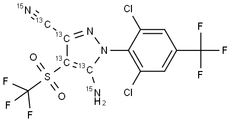 Fipronil Sulfone 13C4 Structure