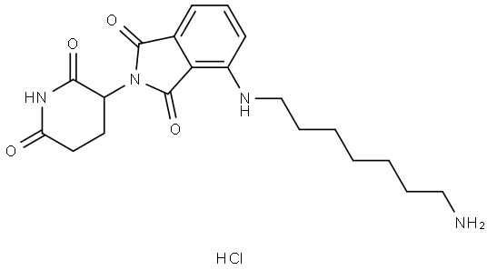 Pomalidomide 4'-alkylC7-amine Structure