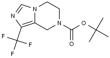 Imidazo[1,5-a]pyrazine-7(8H)-carboxylic acid, 5,6-dihydro-1-(trifluoromethyl)-, 1,1-dimethylethyl ester Structure