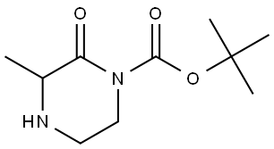 1-Piperazinecarboxylic acid, 3-methyl-2-oxo-, 1,1-dimethylethyl ester Structure