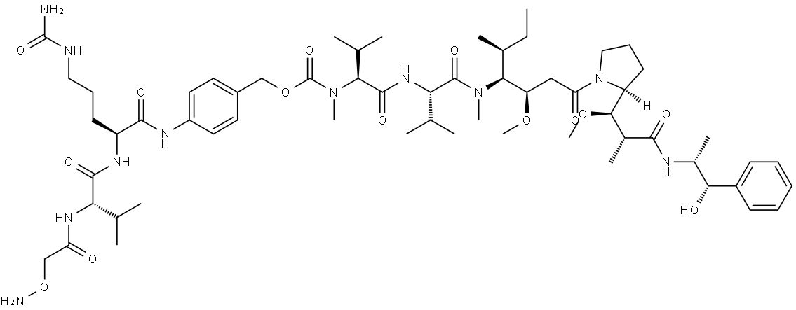 (Aminooxy)acetamide-Val-Cit-PAB-MMAE Structure